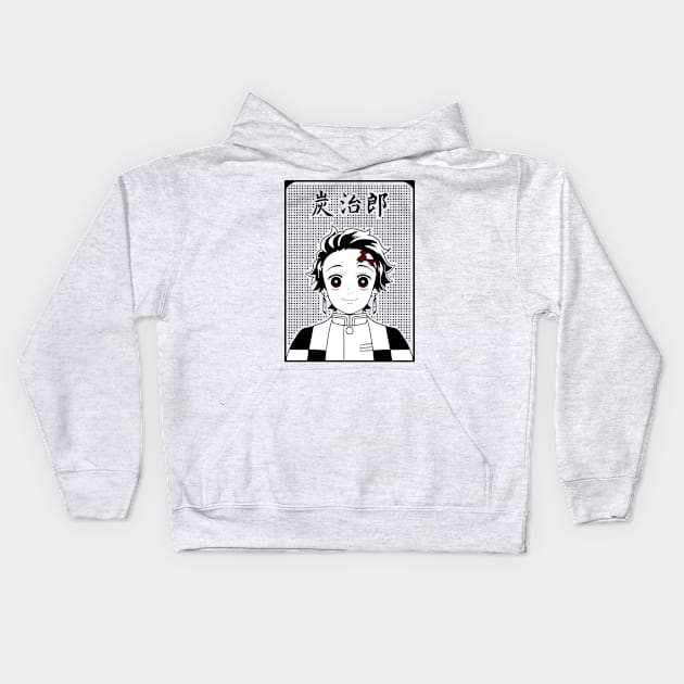 Tanjiro Kamado - Demon Slayer Kids Hoodie by nefuku